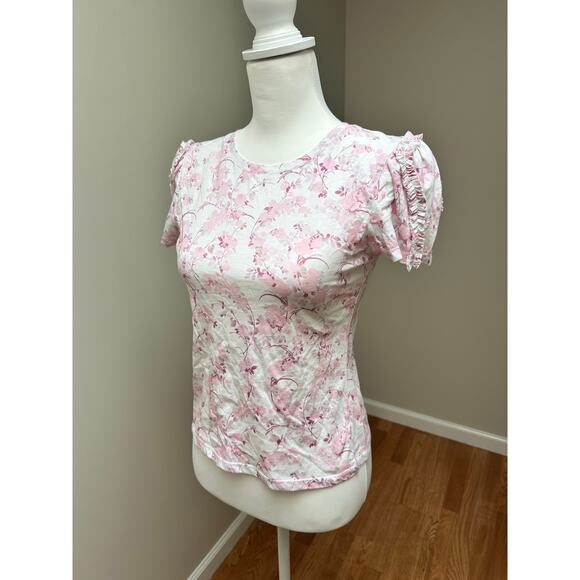 Generation Love Nina Ruffle Cherry Blossom Tee Shirt size XS - Picture 1 of 7